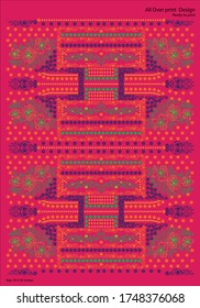 All Over screen print artwork for clothing design