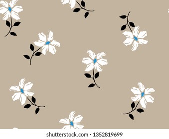 all over seamless floral flowers pattern on background