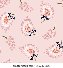 all over seamless floral vector flowers pattern on pink background
