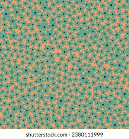 all over seamless floral vector green small flowers pattern on orange background