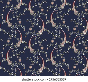 alles auf nahtlosem Paisley-Muster auf mariniertem Hintergrund