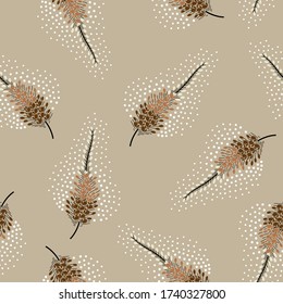 all over seamless pattern on cream background