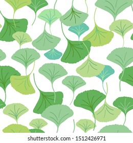 All over seamless repeat pattern with cascading ginkgo biloba leaves of different shades of green. Soothing, natural, tranquil. Versatile use for spa, wellness, beauty products, packaging and more.