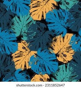 all over seamless vector multi color leaf pattern  Pattern Isolated Background