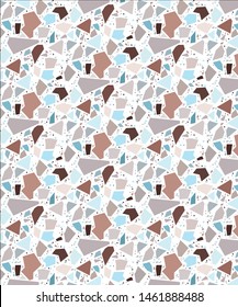 all over terrazzo flooring vector seamless pattern