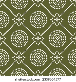 all over vector bandanna pattern on green background
