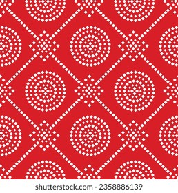 all over vector bandanna pattern on red background