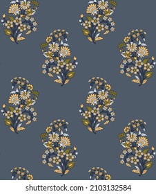 todo sobre el patrón de flor vectorial en fondo gris