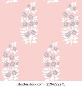 all over vector  flower Pattern on pink background 