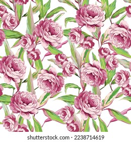 All over vector  flowers pattern and floral pattern on white background