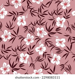 all over vector simple flowers pattern on stock background