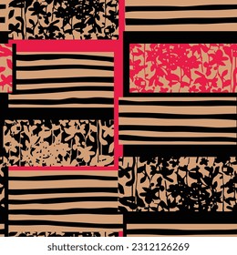 all over vector strips pattern on black background