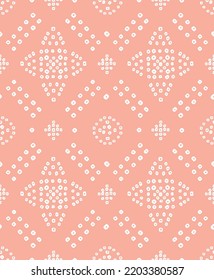 All Over White Bandanna Pattern On Red Background