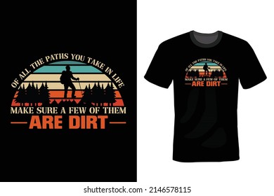 Diseño de camisetas de senderismo, vintage, tipografía