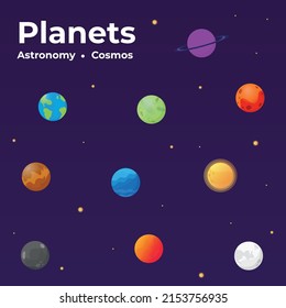 All Planets Vector For Astronomy Day