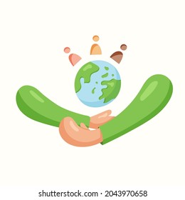 All planets. Vector illustration in flat style