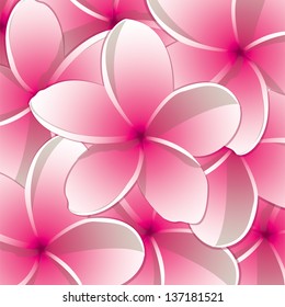 All purpose bright frangipani card in vector format.