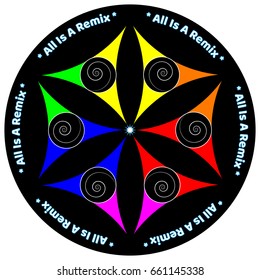 All is a remix, color mandala vector