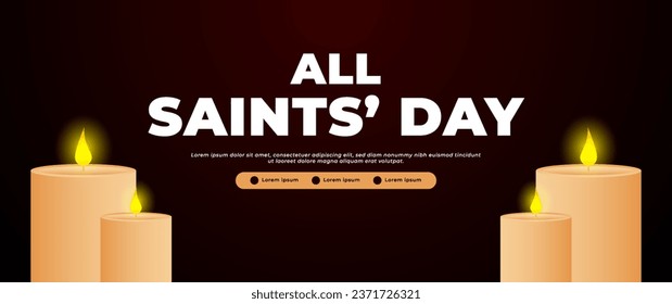 All Saints Day banner design, suitable for religious activities