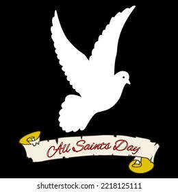 All Saints Day with black background