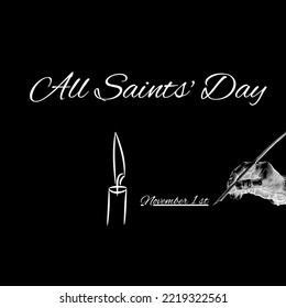All Saints Day. Blank background