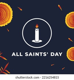 All Saints Day calligraphy logo. Vector template for poster and banner.