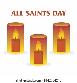 All Saints' Day, CANDLE ILLUSTRATION VECTORS