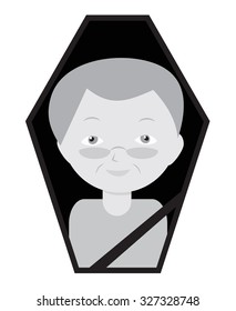 All Saints' Day. Coffin portrait of grandfather.