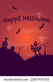 
All Saints Day Composition. Mystical Haunted Castle