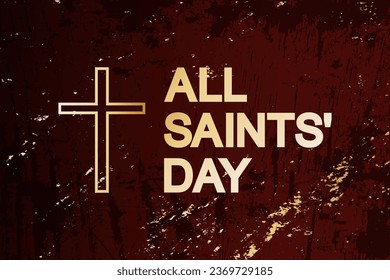 All Saints' Day greeting banner. All Hallows' Day. Solemnity of All Saints.