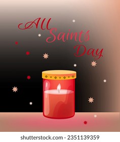 All Saints Day greetings banner, all saints day greeting  vector 3d cartoon background