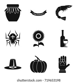 All saints day icons set. Simple set of 9 all saints day vector icons for web isolated on white background