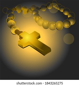 All Saints' Day, also known as All Hallows' Day, Hallowmas, the feast of all saints  or Solemnity of All Saints' on November 1st - Holiday, isolated on yellow candle light. Vector Illustration.