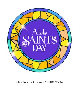 All saints day lettering vector illustration