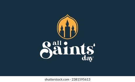 All Saints Day. November 1. Suitable for banners, web, social media, greeting cards etc