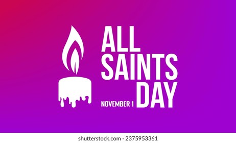 All Saints Day. November 1.Template for banner, greeting card, poster background. Vector illustration