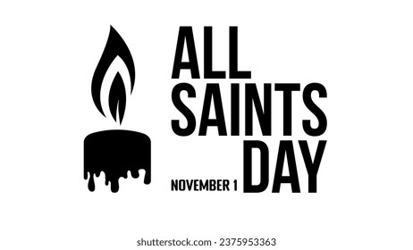All Saints Day. November 1.Template for banner, greeting card, poster background. Vector illustration