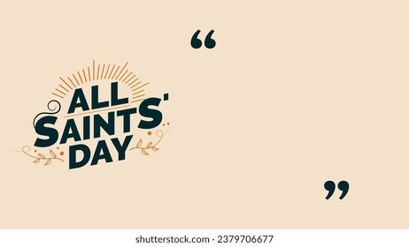 All Saints Day. November 1.Template for banner, greeting card, poster background. Vector illustration