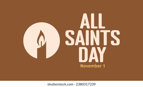 All Saints Day. November 1.Template for banner, greeting card, poster background. Vector illustration