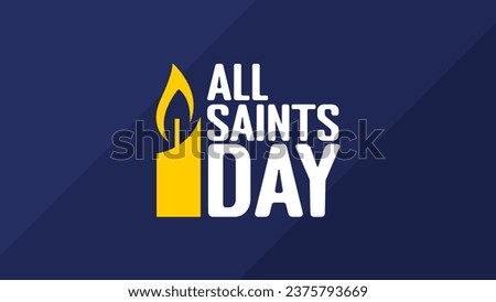 All Saints Day. November 1.Template for banner, greeting card, poster background. Vector illustration