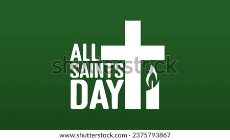 All Saints Day. November 1.Template for banner, greeting card, poster background. Vector illustration