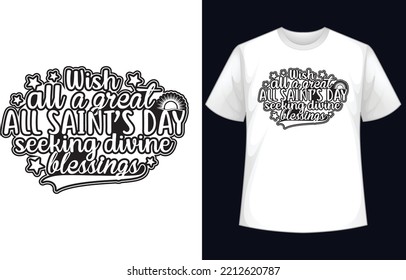 all saints day t-shirt design