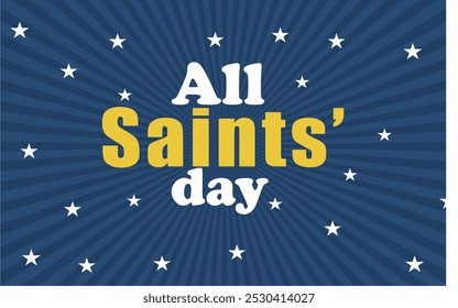 All Saints Day Vector Illustration on 1st November with the stars