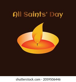 All Saints' Day vector on black background