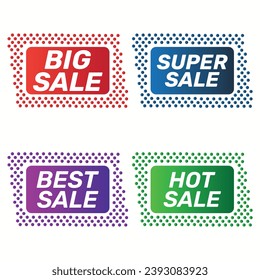 All Sale set banner design template. Vector illustration for your graphic design.