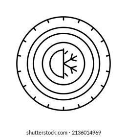 all season tires line icon vector. all season tires sign. isolated contour symbol black illustration