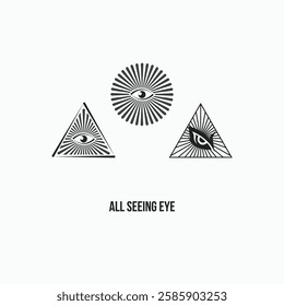 All Seeing Eye Collection Set Vectors