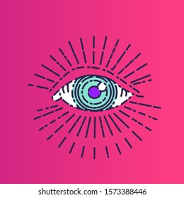 All Seeing Eye Divine Providence Symbol Stock Vector (Royalty Free ...