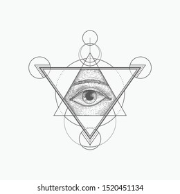 All Seeing Eye Drawing Illustration