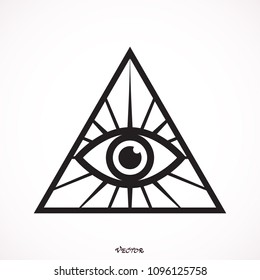 All Seeing Eye, Emblem, Badge Vector, Logo